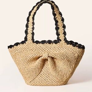 Kate Spade New York-Target Raffia Bow Tote Bag-New